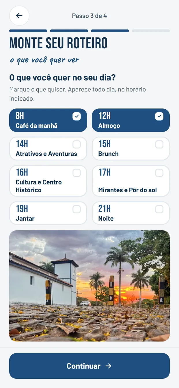 Passo 3 do roteiro: o que você quer no seu dia